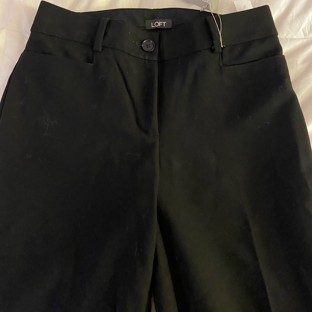NWT Ann Taylor LOFT Black wide leg pants